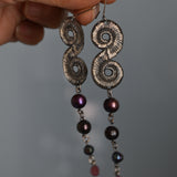 Pendientes Mare More Amonita Negra