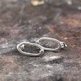 Pendientes Minimal Ojo Blanco