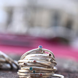 Anillo Minimal Rosado Mate
