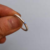 Anillo Minimal Azul Marino Mate