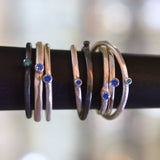 Anillo Minimal Azul Marino Mate