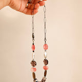 Collar corto piedras naturales y cadena