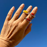 Anillo Minimal Ambar Amarillo