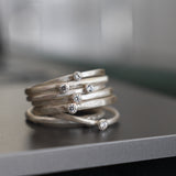 Anillo Minimal Blanco Mate