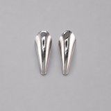 Pendientes Riviera Grande Plata Brillo
