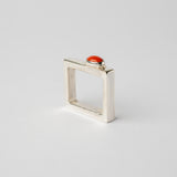 Anillo Cuadrado Rojo