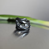 Anillo Edera Negra Roca