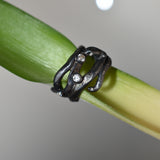 Anillo Edera Negra Roca