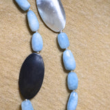Collar Ovalis Aguamarina Largo