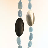 Collar Ovalis Aguamarina Largo