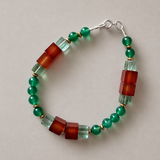 Green and brown stones bracelet 