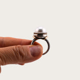 Anillo Vintage Twist Grande Blanco