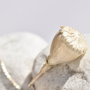 Naszyjnik - Poppy Head - srebro