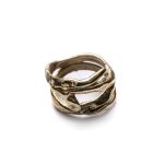 Edera - pierścionek srebrny pozłacany