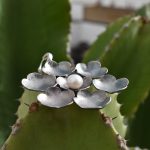 Flower & Pearl -srebrne kolczyki