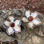 Flower Amber - kolczyki wiszące