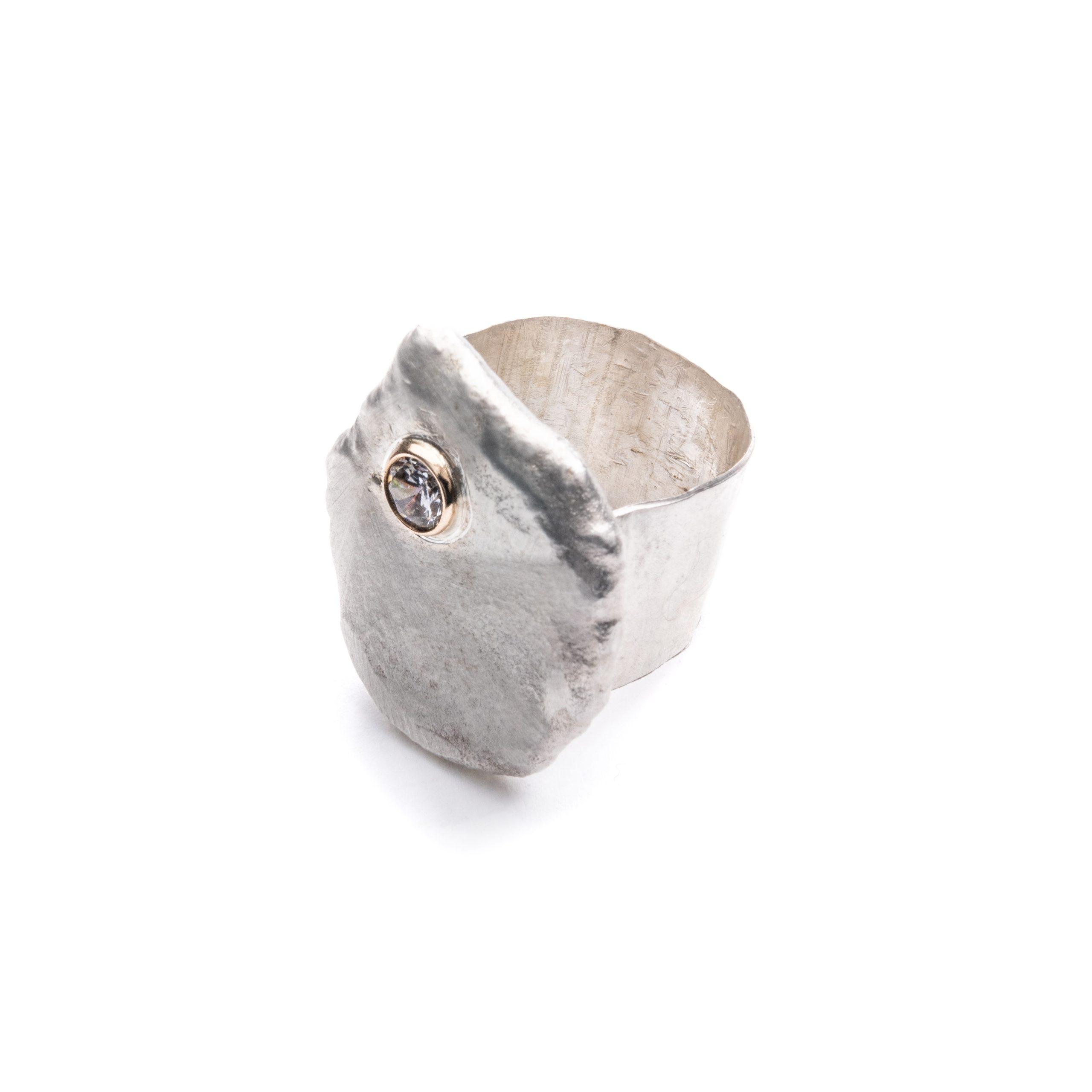 Cyrkonia - pierścionek srebrny
