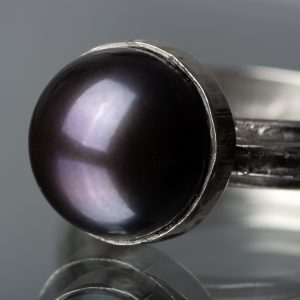 Black Pearl - pierścionek