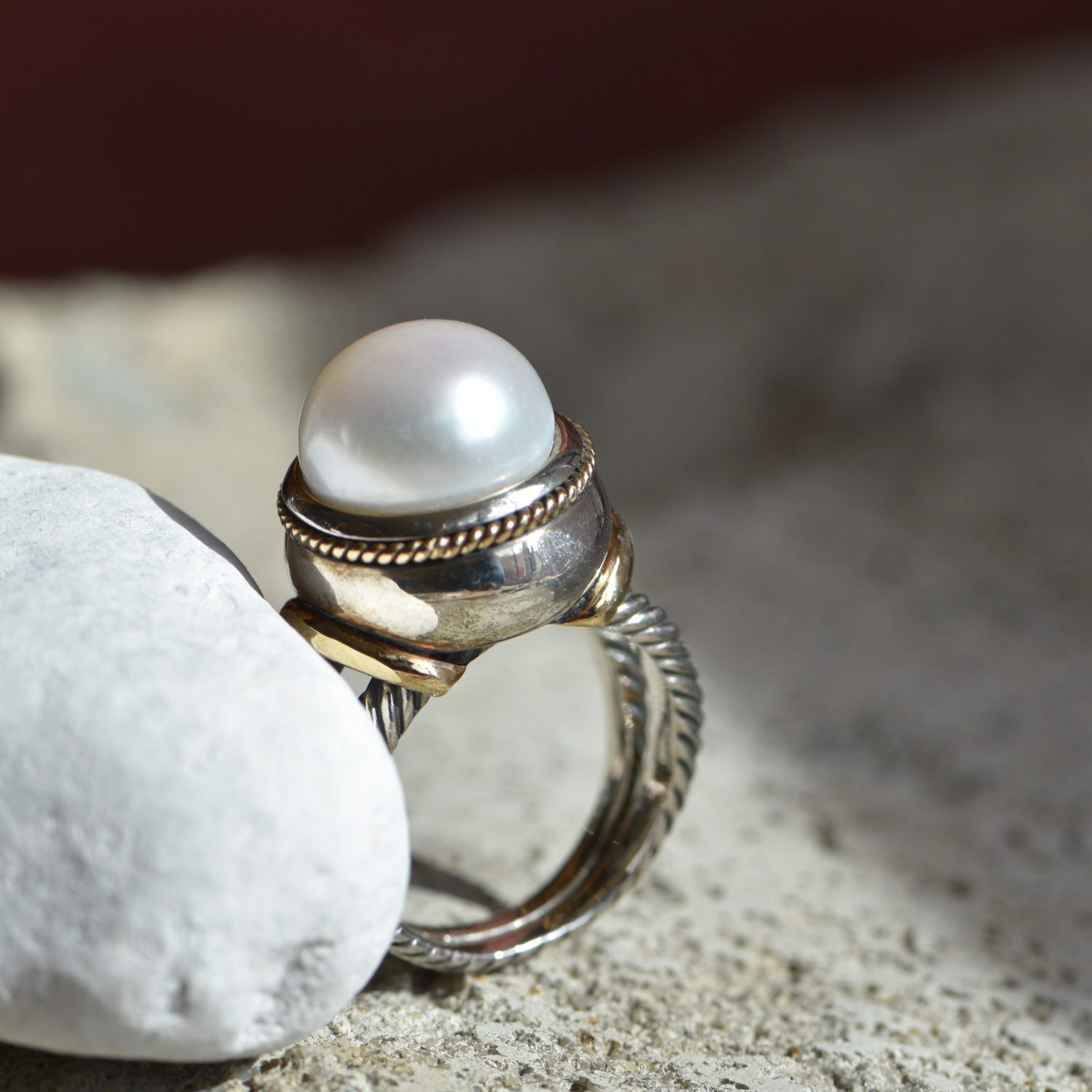 Pearls Gold - pierścionek